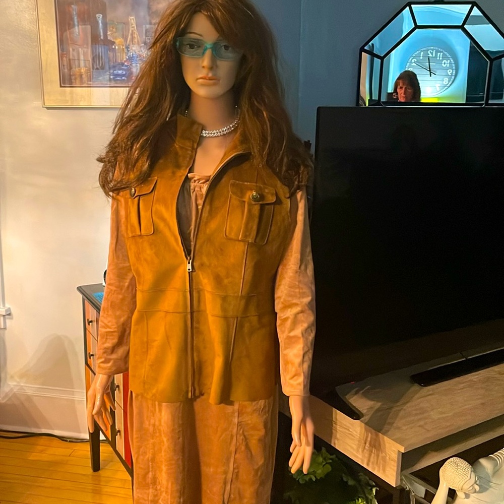 Beautiful camel dress suede